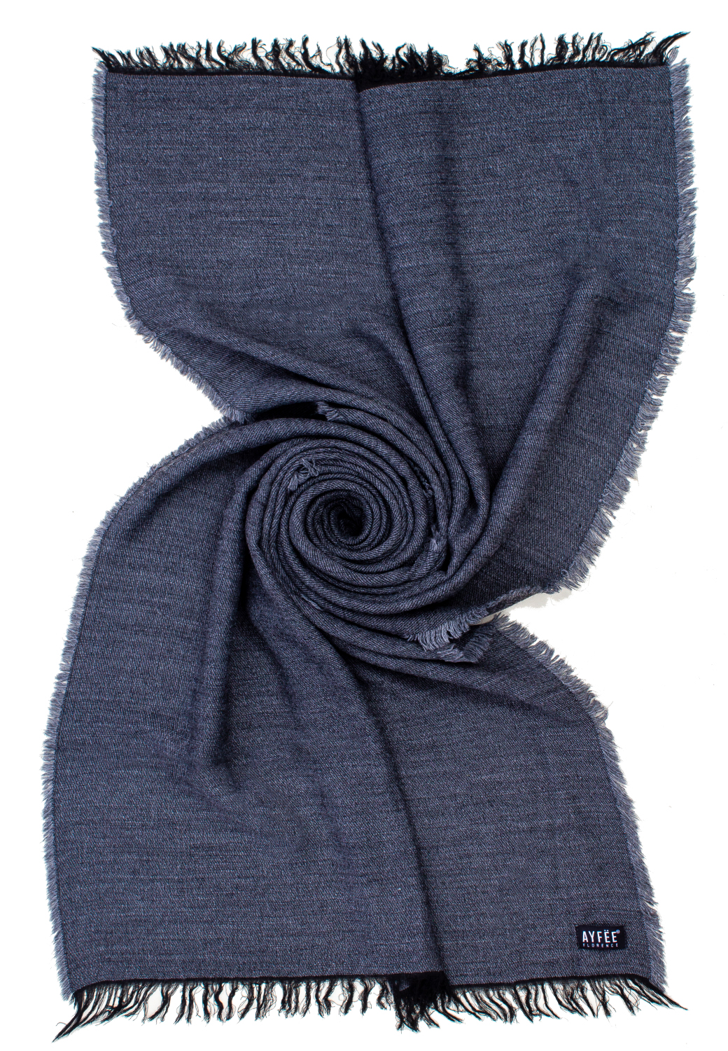 STOLA JACQUARD TINTA UNITA, 50%AC 38%MD 8%WO 4%WP, MADE IN ITALY           - GREY